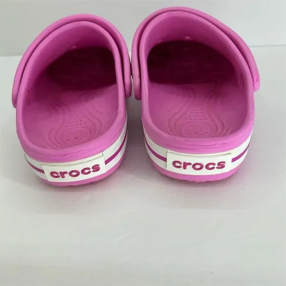 Crocs Crocband Girls Size 3 Pink Clogs Sandals Casual Shoes - Picture 4 of 11
